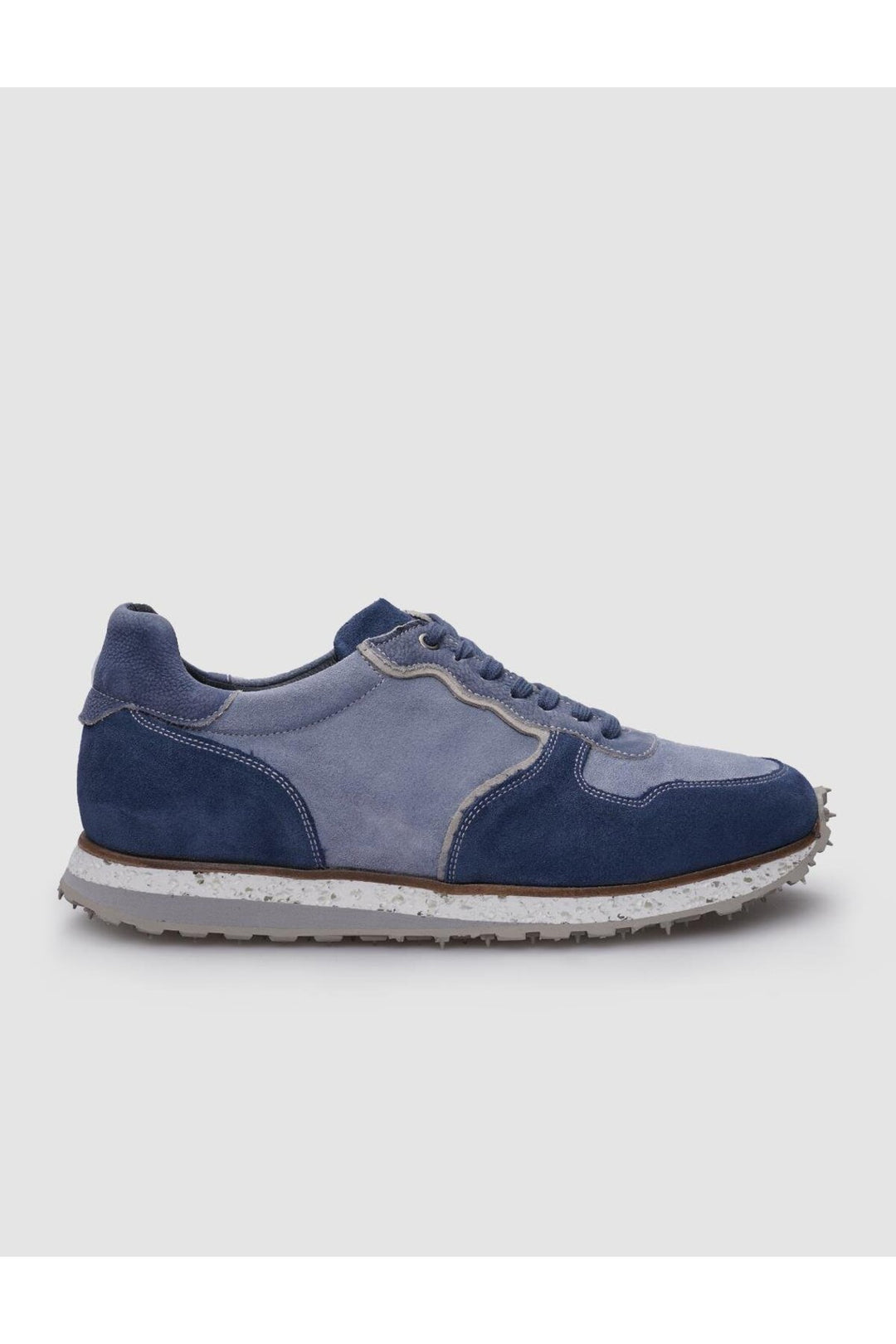 Cabani Shoes %100 Cuir véritable Baskets en suède bleu pour homme avec lacets - Bleu