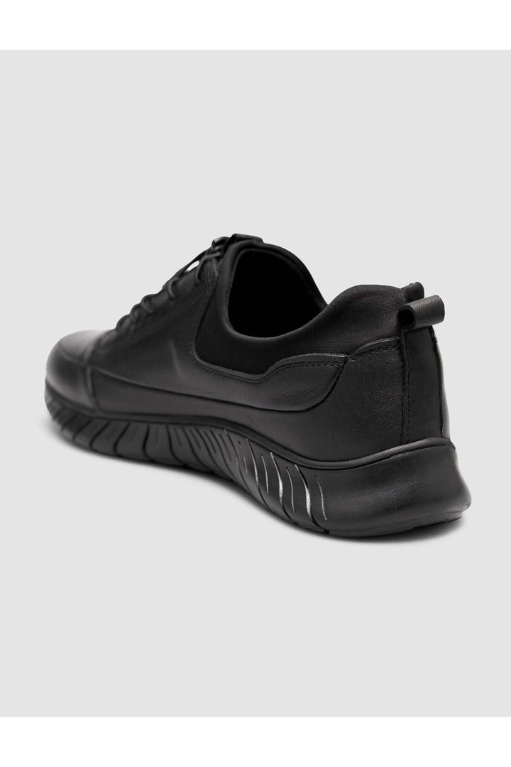 Cabani Shoes Chaussures confort en cuir véritable noires pour hommes - Noir