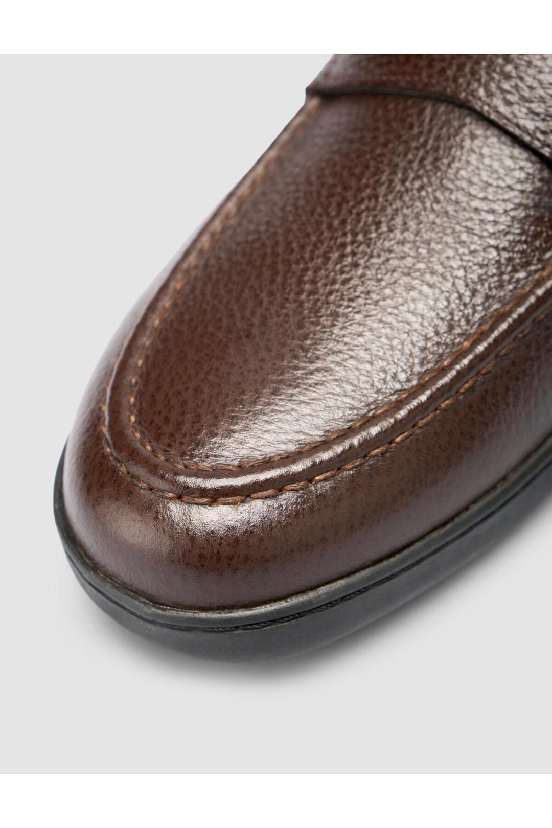 Cabani Shoes Atria 100% Cuir Véritable Mocassins Hommes Marron Foncé Uni - Marron foncé