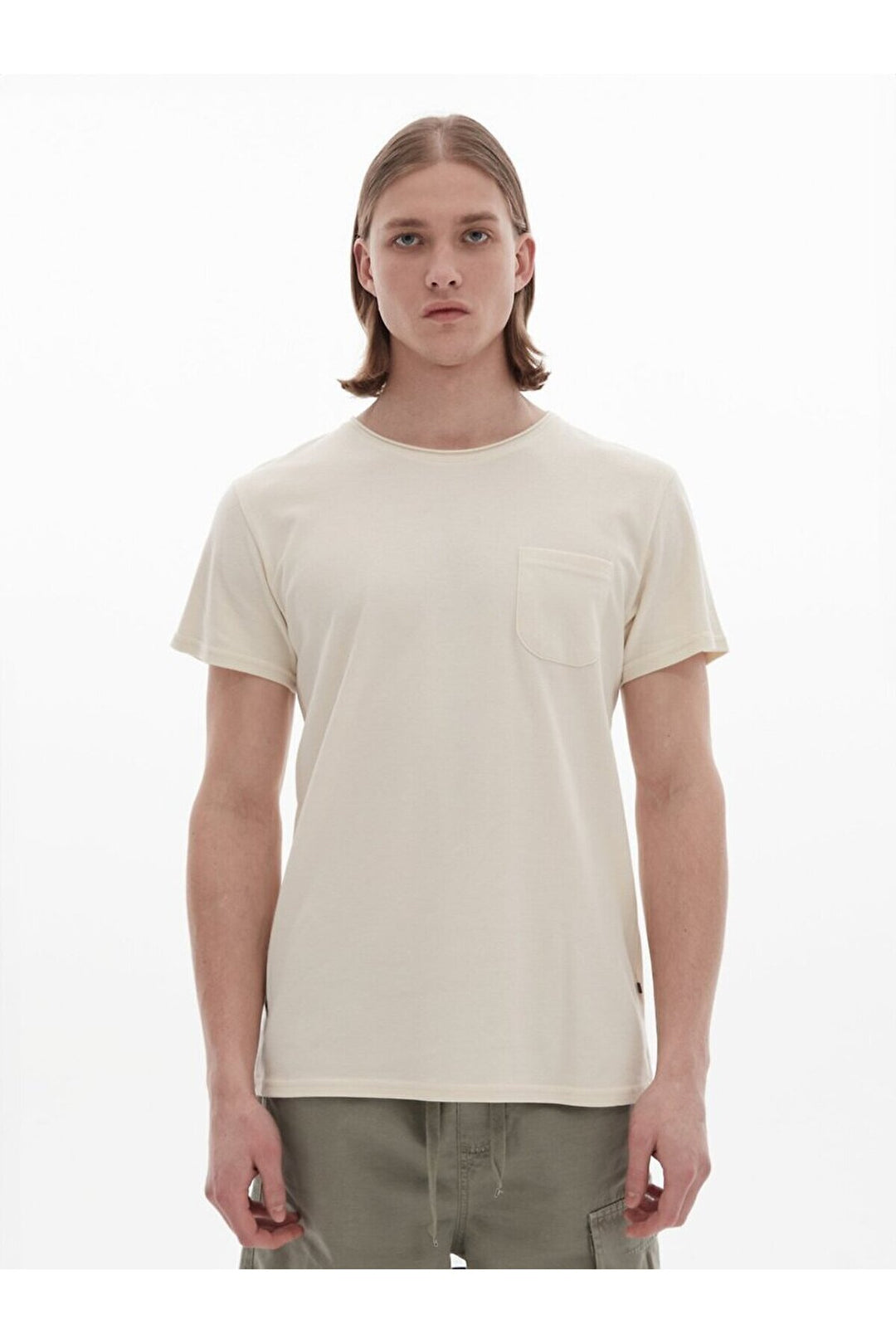 LTB T-shirt classique beige à manches courtes avec col Pressure Zero