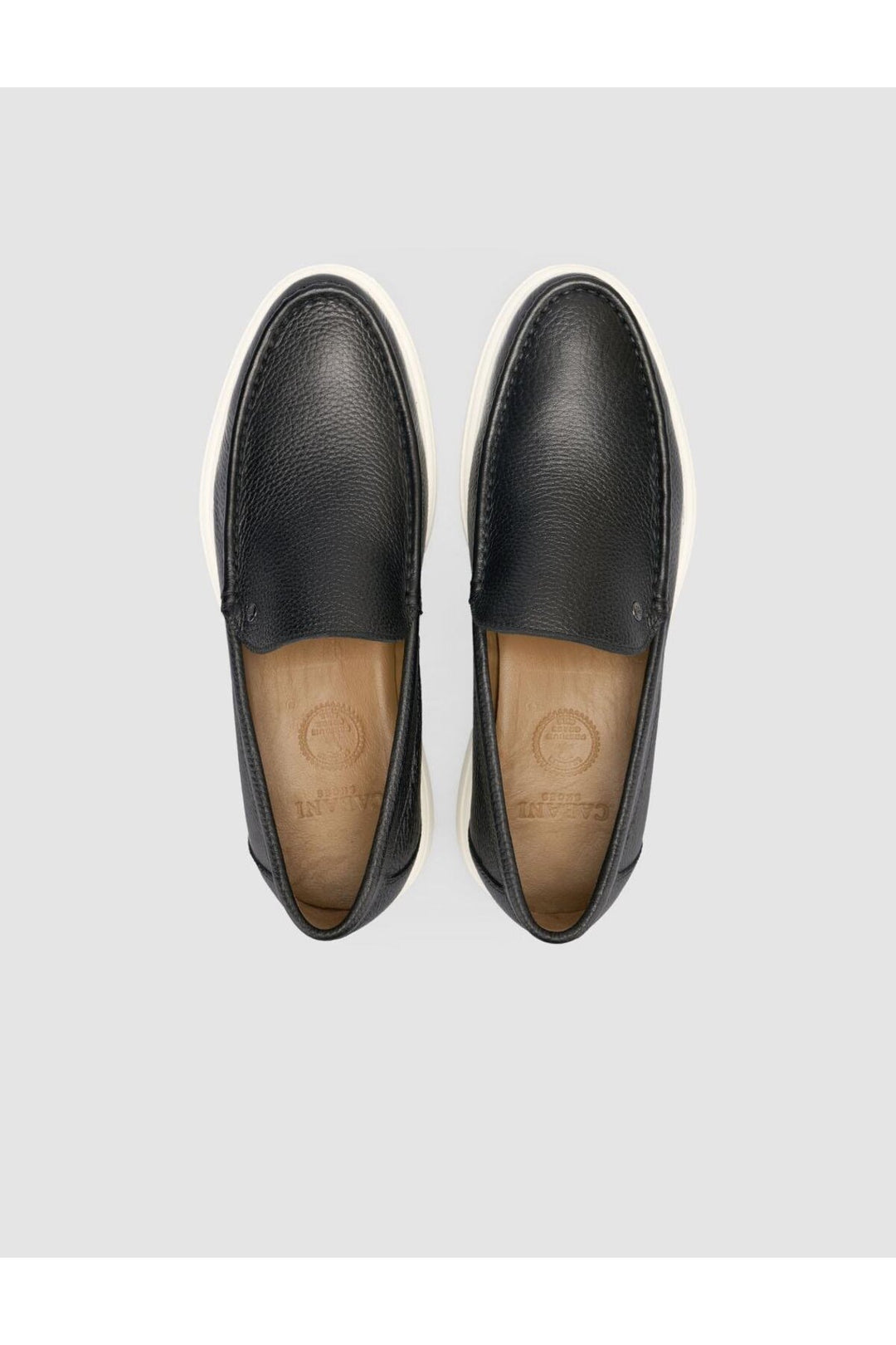 Cabani Shoes Chaussures décontractées pour hommes en cuir véritable noir à texture 100% - Multicolore