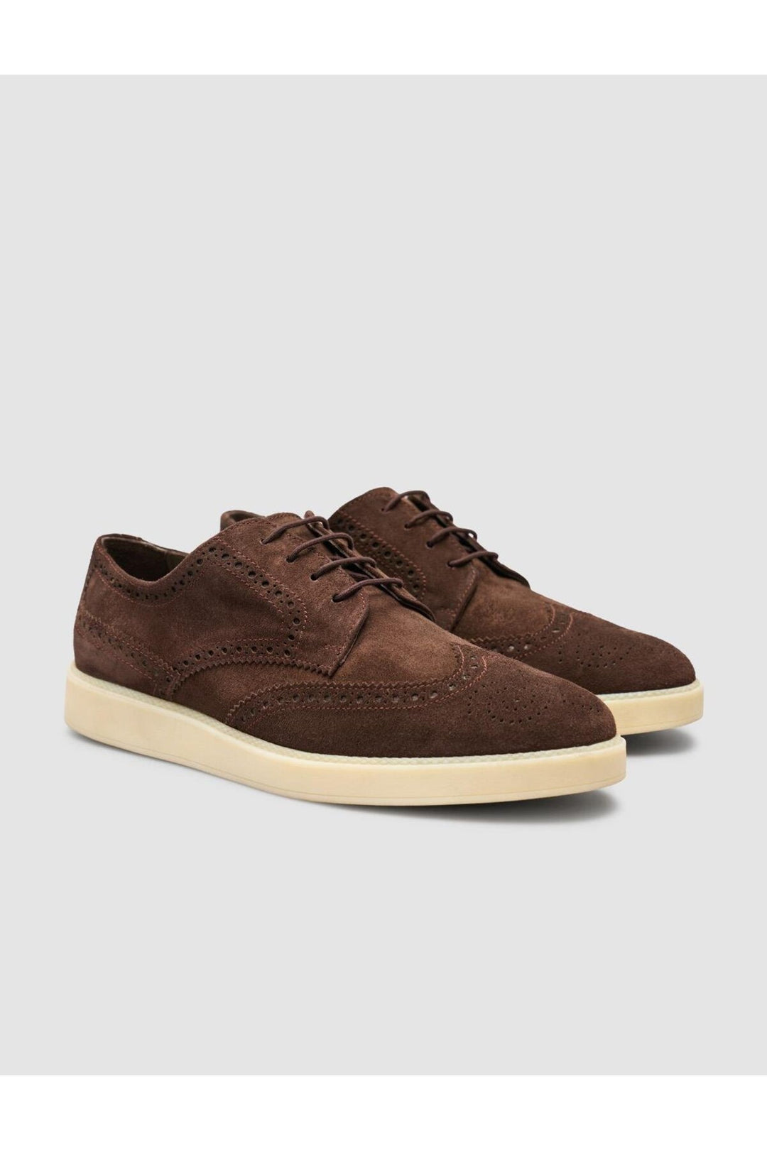 Cabani Shoes Chaussures de ville pour hommes en cuir suédé véritable 100 % marron - Multicolore