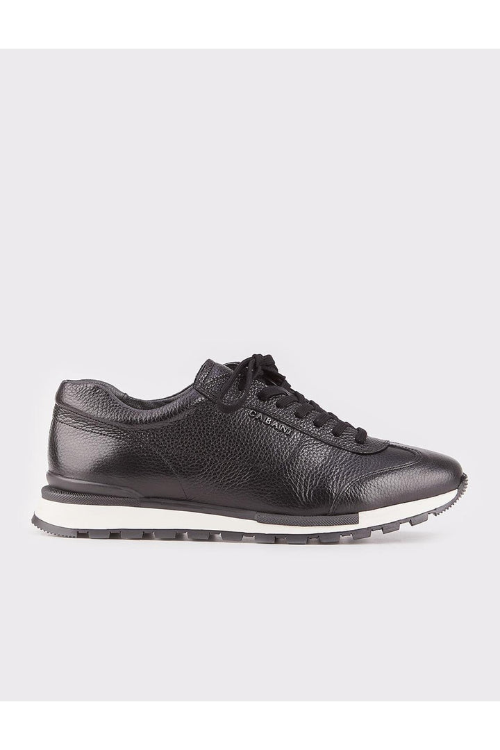 Cabani Shoes Lodi Light Semelle Thermo en Cuir Véritable Noir Chaussures de Sport pour Homme à Lacets - Noir
