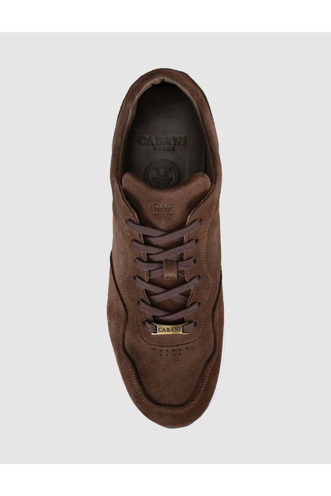 Cabani Shoes Sneakers en cuir suédé véritable pour homme marron - Marron
