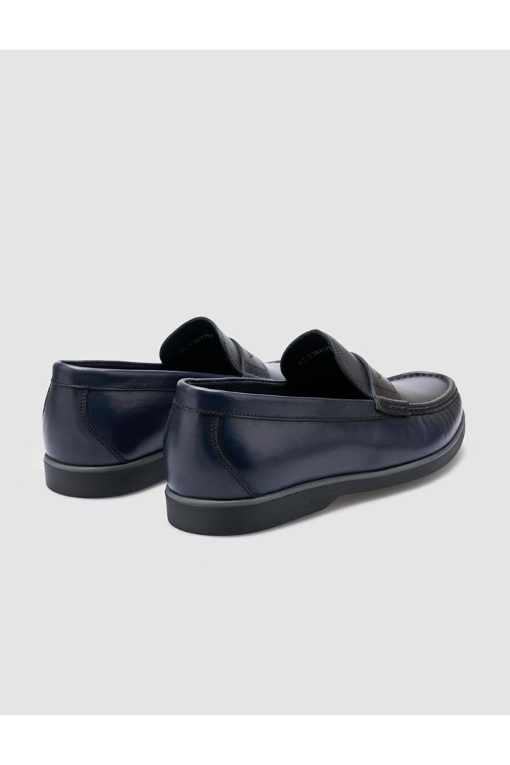 Cabani Shoes %100 Cuir véritable Chaussures décontractées pour hommes Bleu marine - Bleu marine