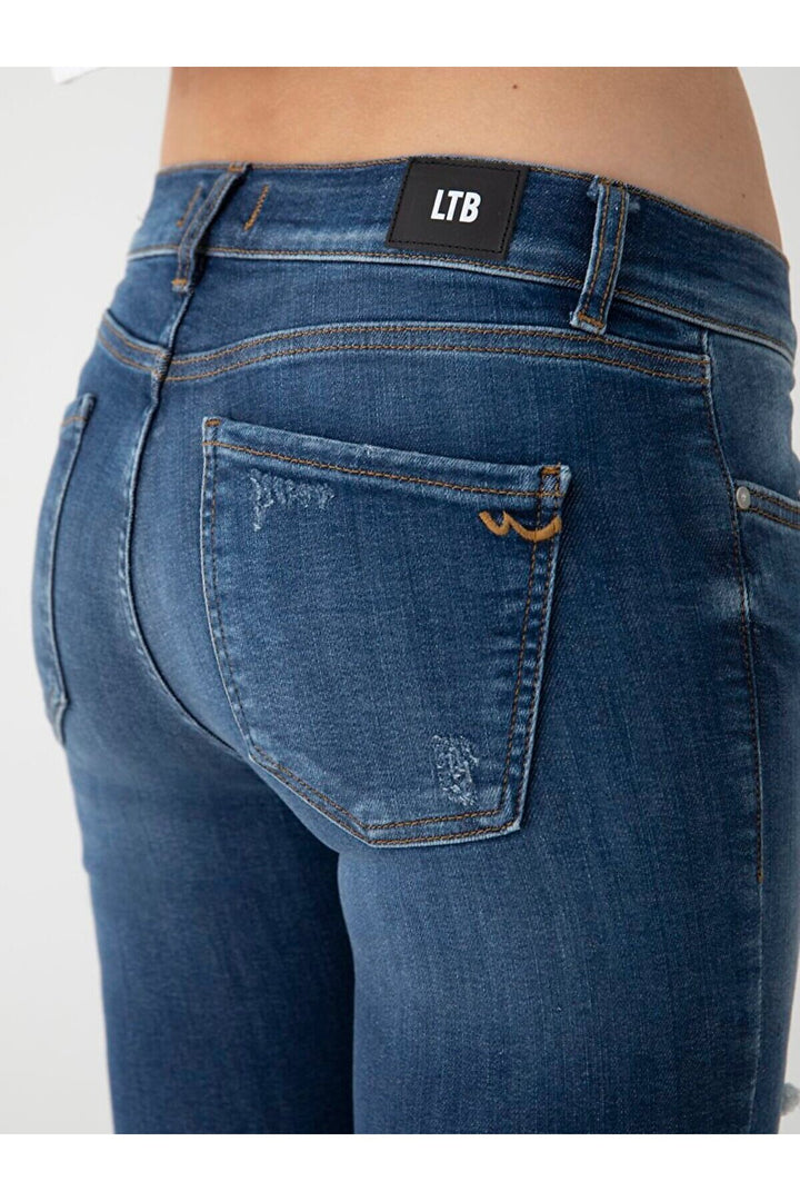 LTB Lonıa Mıd Rıse Super Skinny Pantolon - Bleu_53910