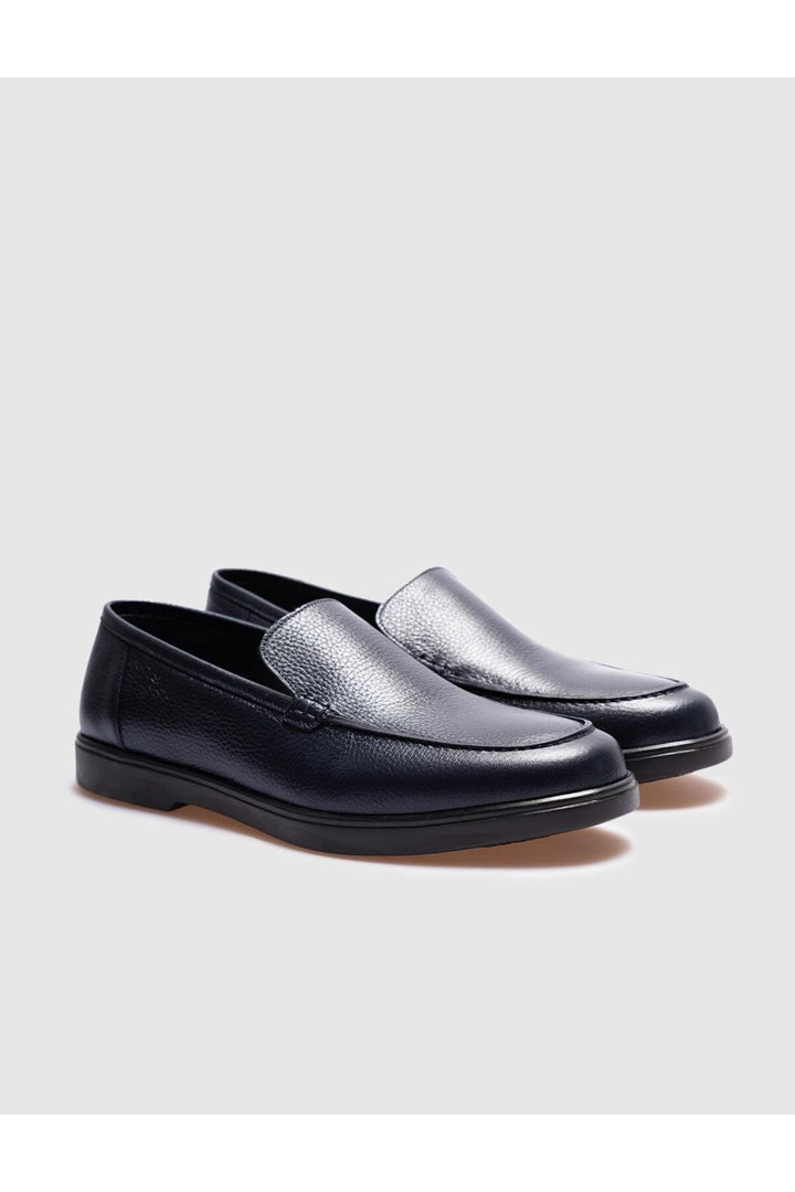 Cabani Shoes Chaussures de ville pour hommes en cuir véritable bleu marine - Bleu marine