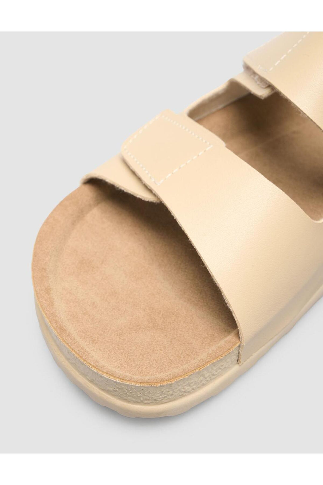 Cabani Shoes Sandales beige à scratch pour femme - Multicolore
