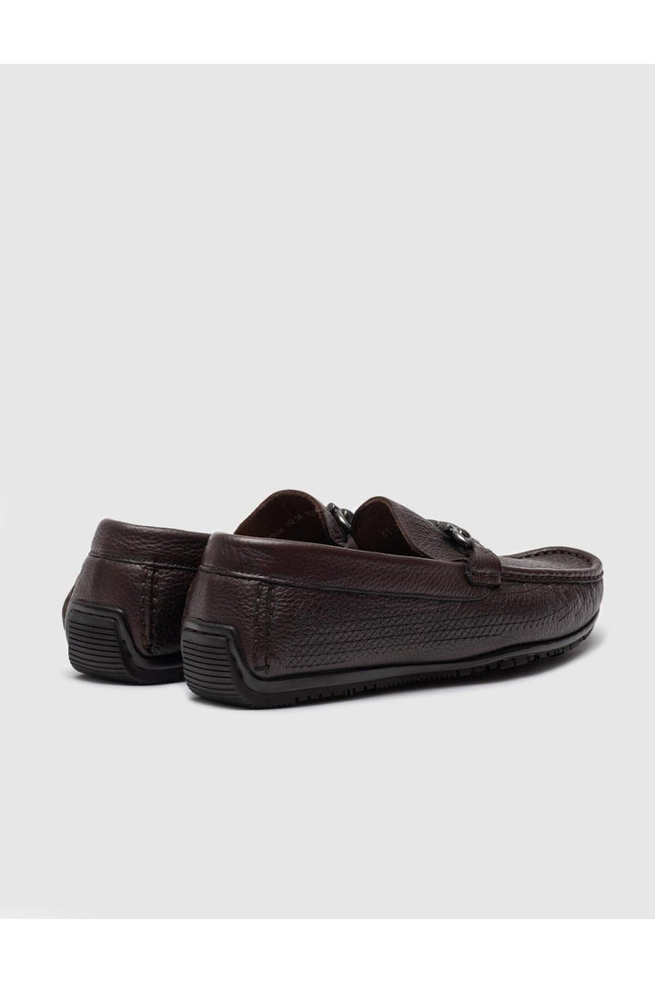 Cabani Shoes Mocassins pour hommes en cuir véritable marron - Marron