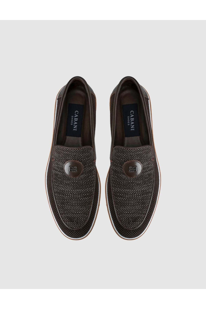 Cabani Shoes Chaussures pour hommes en tricot loafer marron - Marron