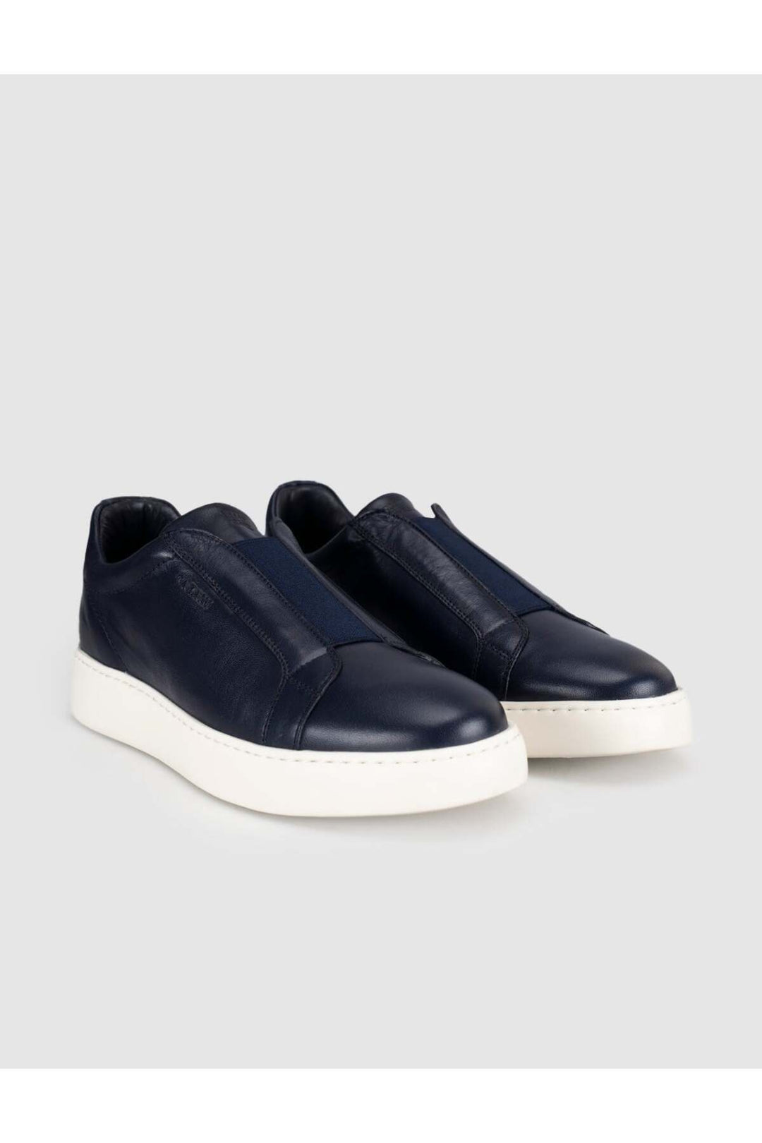 Cabani Shoes Sneaker décontracté pour homme en cuir véritable - Bleu marine