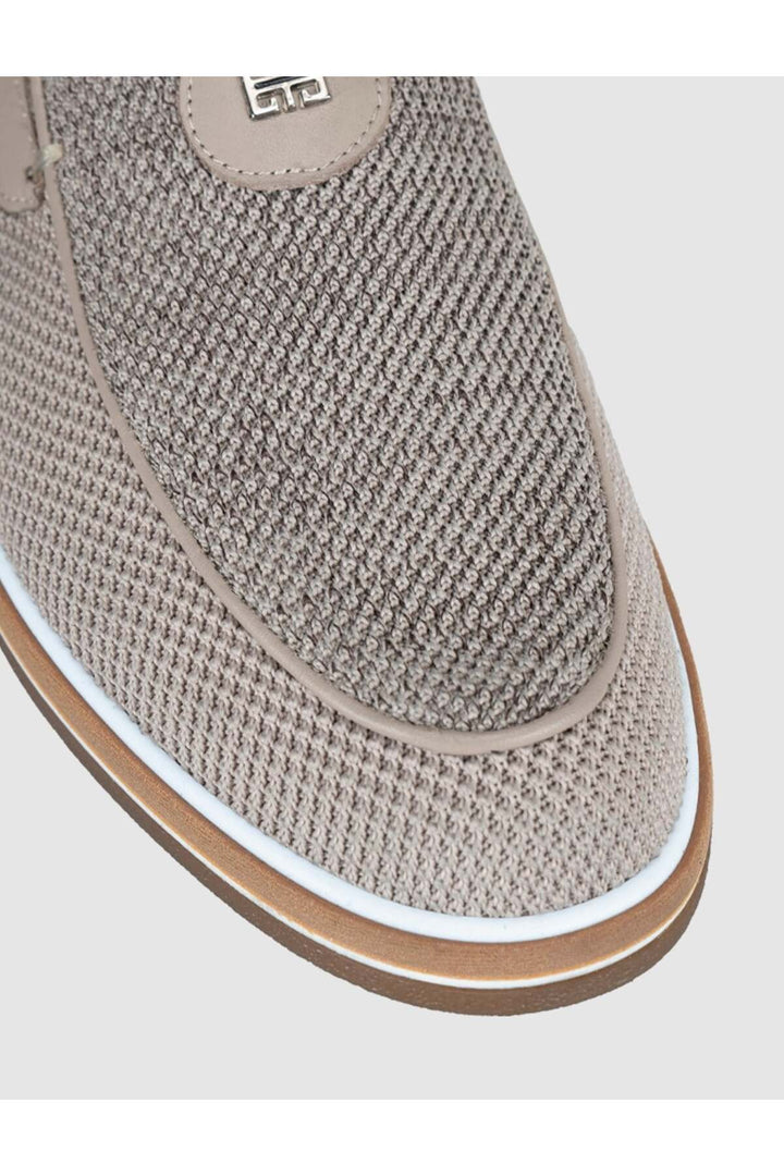 Cabani Shoes Chaussures pour hommes en tricot beige Loafer - Beige