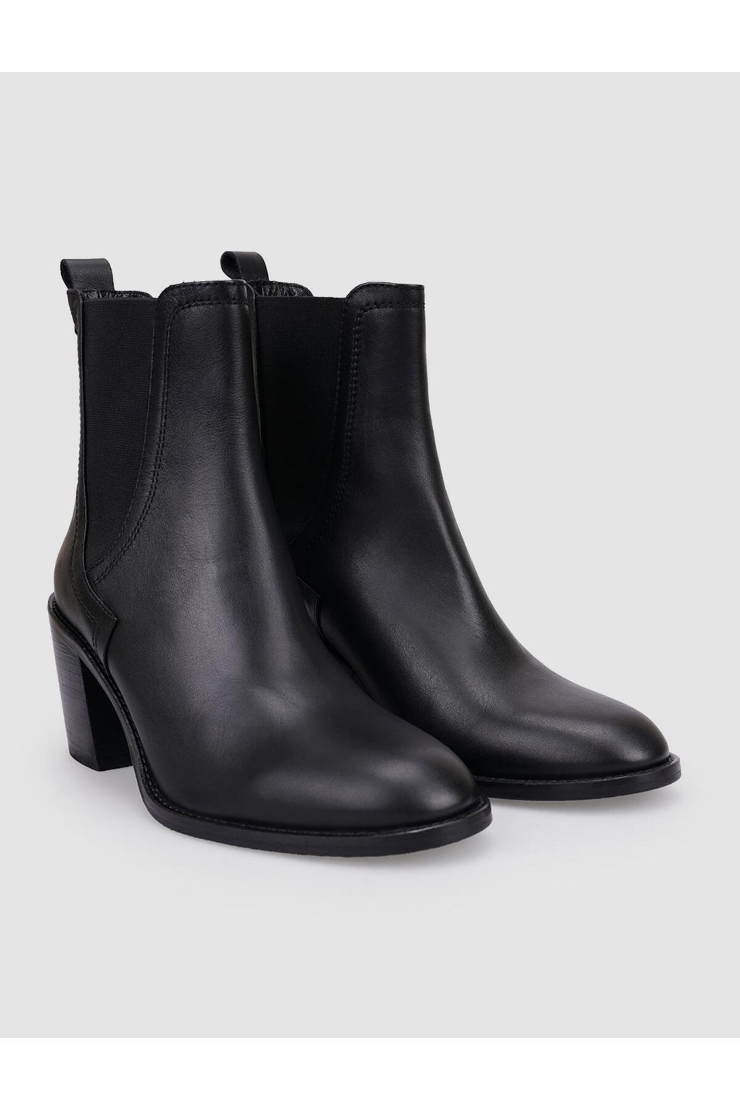 Cabani Shoes Bottines à talons pour femmes en cuir véritable noir 100% - Multicolore
