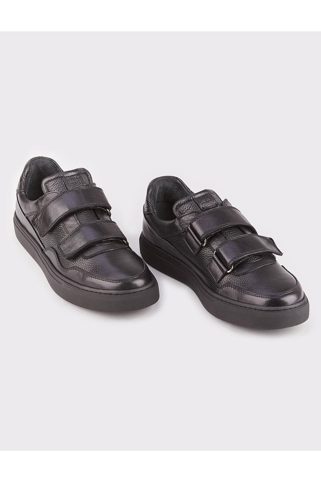 Cabani Shoes Chaussures de sport pour hommes en cuir véritable noires - Noir