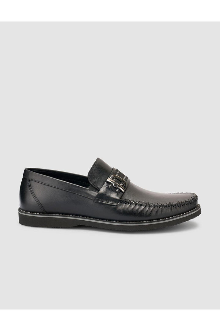 Cabani Shoes %100 Cuir véritable Noir Mocassins pour hommes - Noir