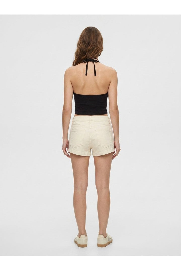 LTB Top à bretelles halter noir à nouer au cou - Noir