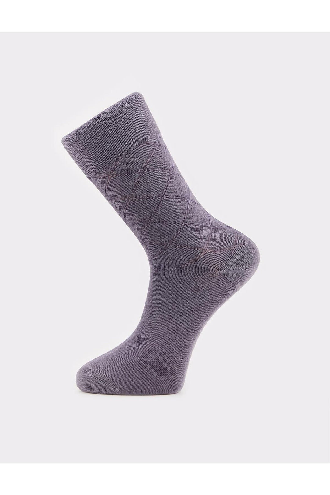 Cabani Shoes Chaussettes pour hommes grises à motif de baklava, lot de 2. - Gris
