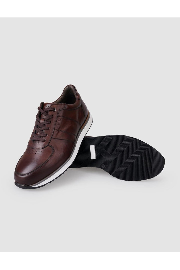 Cabani Shoes %100 Cuir Véritable Chaussures de Sport pour Hommes à Lacets Marron - Marron