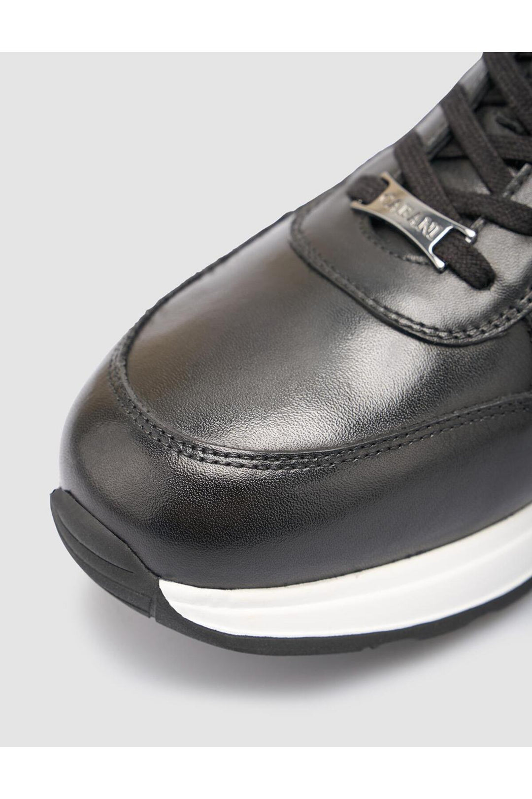 Cabani Shoes %100 Cuir véritable Chaussures de sport pour hommes noires - Noir