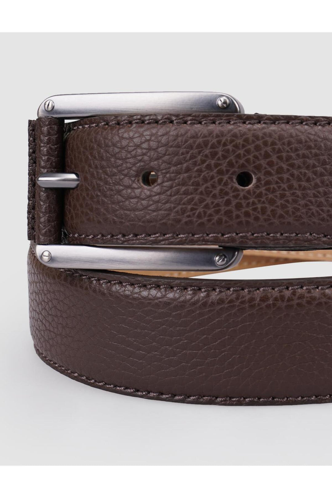 Cabani Shoes Ceinture quotidienne pour homme en cuir véritable 100% marron de 4 cm - Multicolore