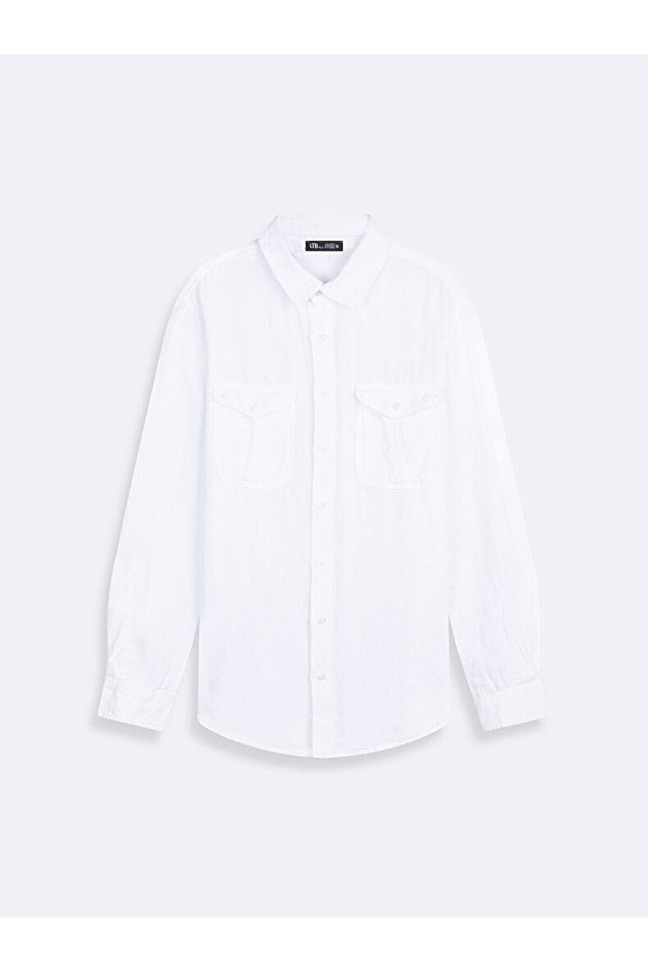LTB Chemise blanche basique à manches longues