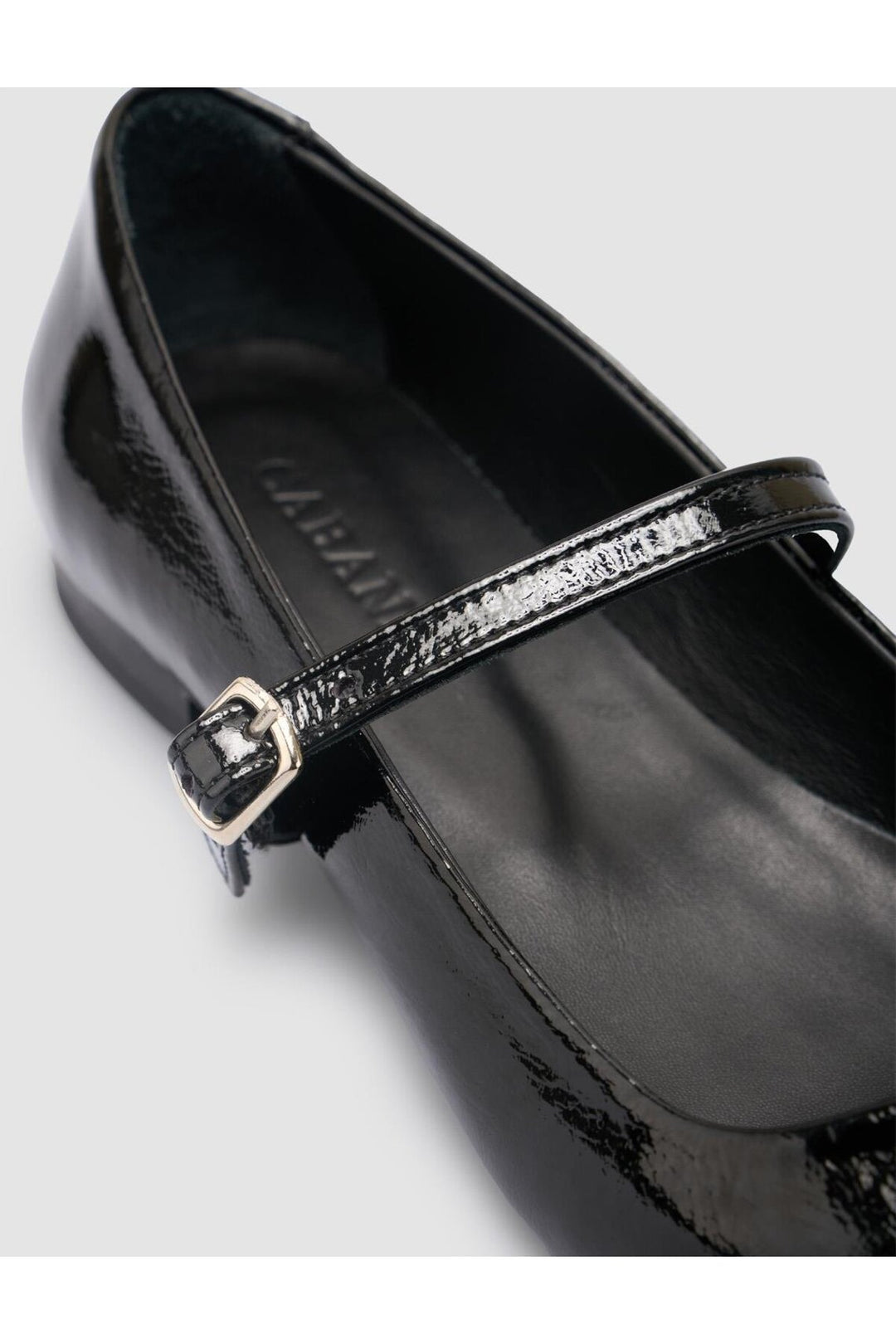 Cabani Shoes Ballerines femme en cuir véritable noir verni 100% - Noir
