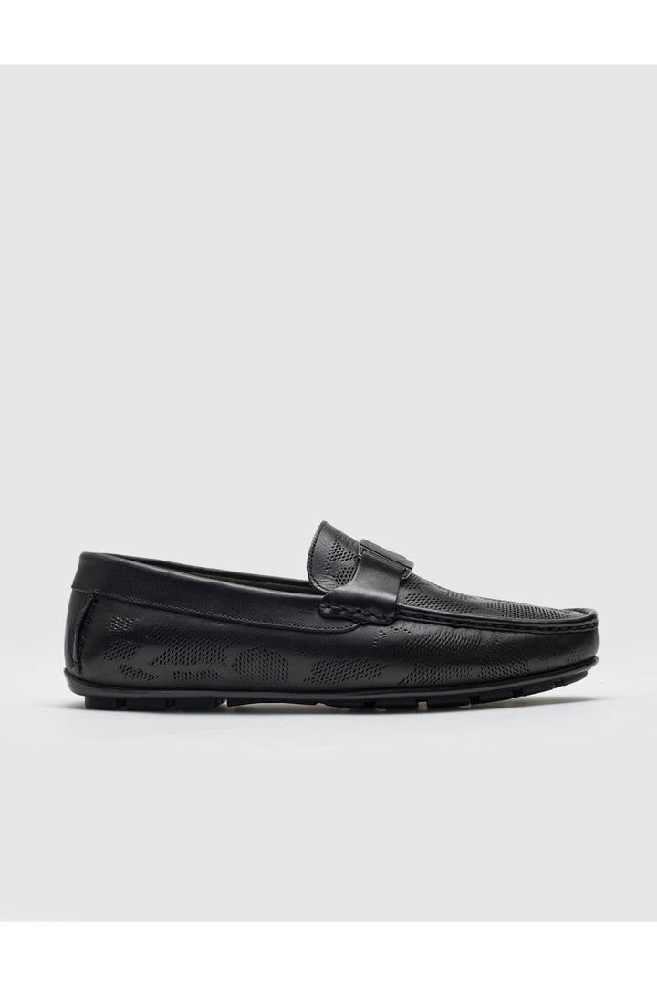 Cabani Shoes Chaussures pour hommes en cuir véritable noires - Noir