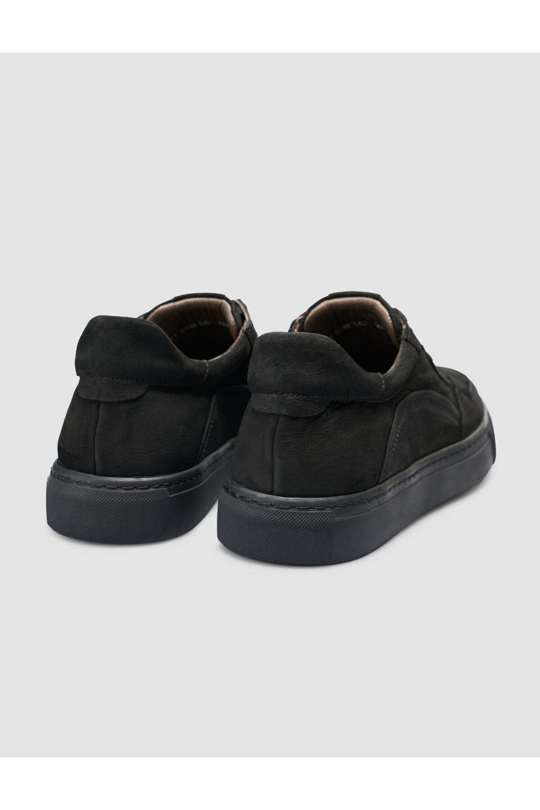 Cabani Shoes Chaussures de sport pour hommes en nubuck noir à lacets - Noir