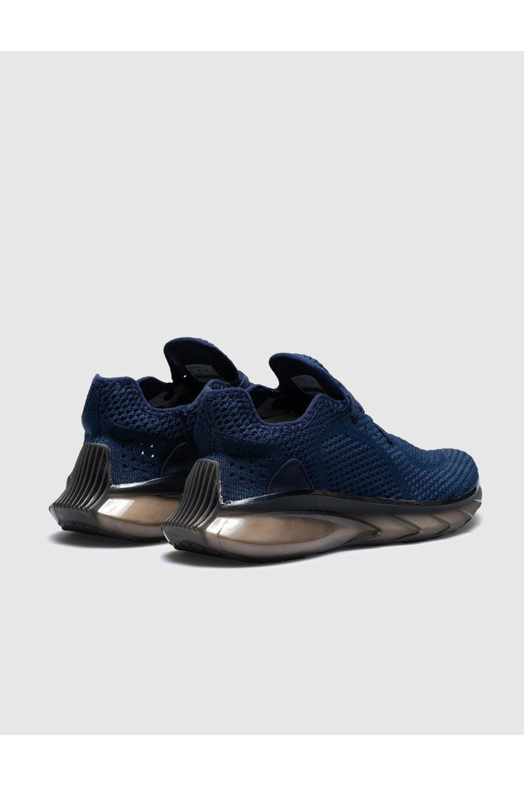 Cabani Shoes Chaussures de sport pour hommes en tricot bleu marine avec lacets. - Bleu marine