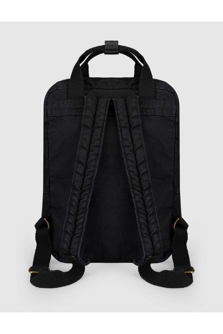 Cabani Shoes Sac à dos unisexe en lin imprimé noir - Noir
