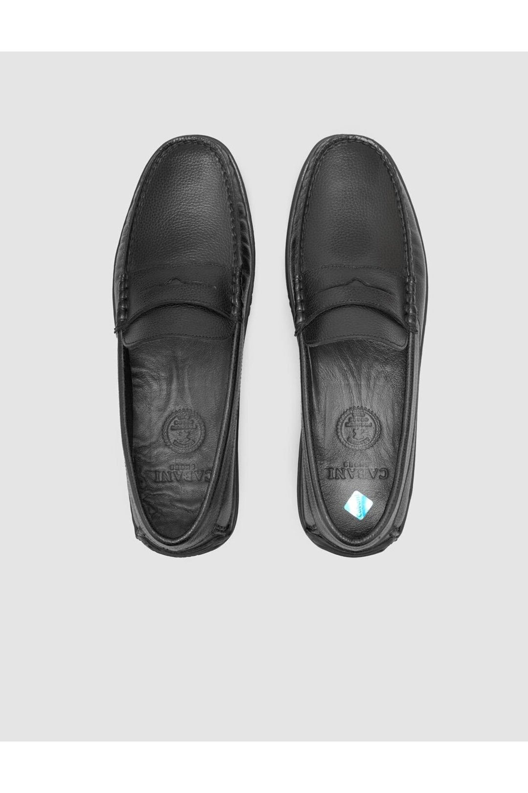 Cabani Shoes Chaussures de ville pour hommes en cuir véritable noir 100% - Multicolore