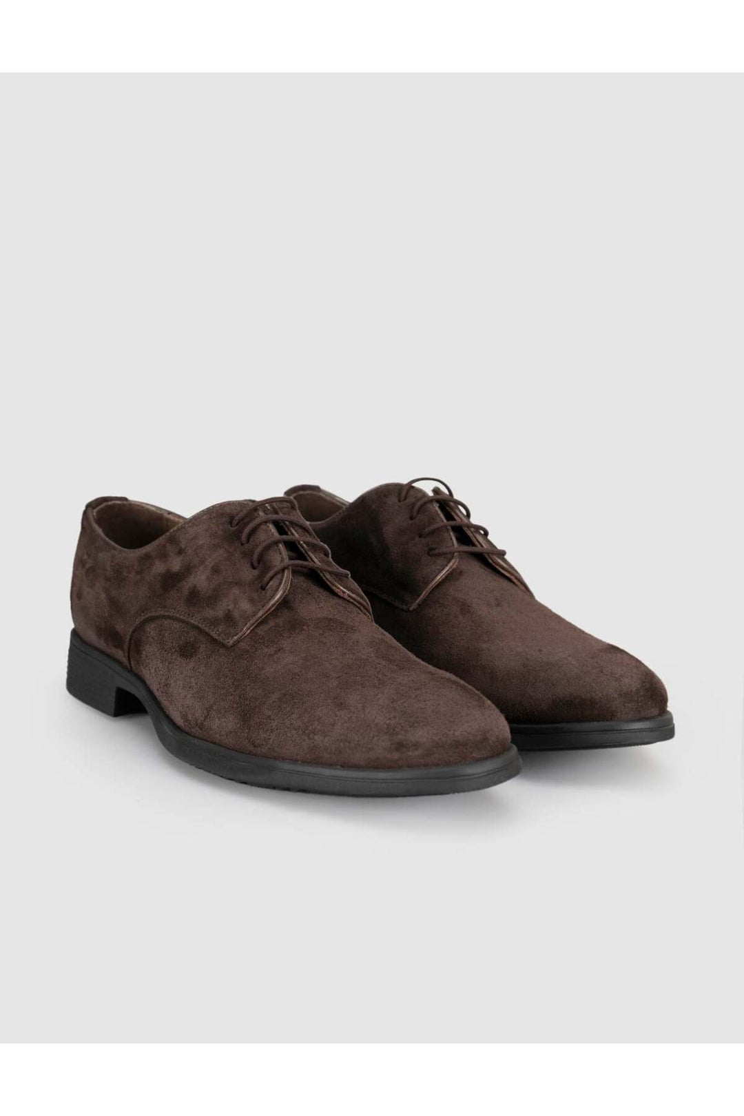Cabani Shoes Chaussures classiques pour hommes en cuir suédé véritable marron - Multicolore