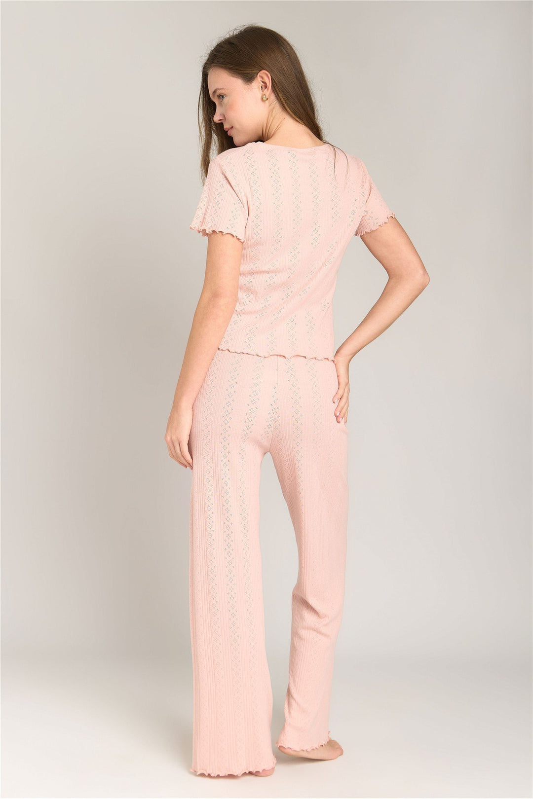 Lovely Things KIMBERLY Pantalon de pyjama Pointelle - Écru