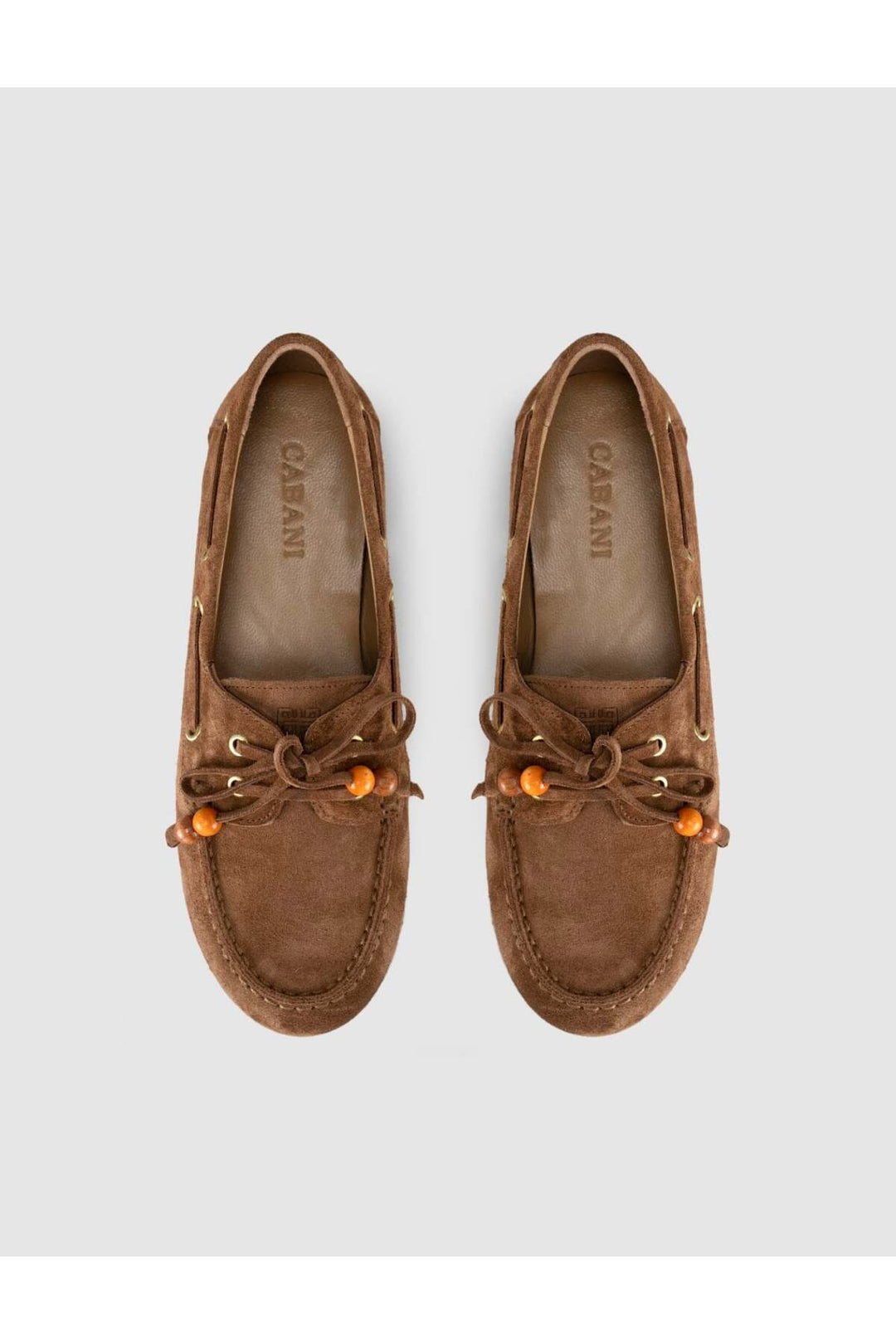 Cabani Shoes Lumanar Femme Nomad Cuir Suède Driver Loafer Chaussures - Marron foncé