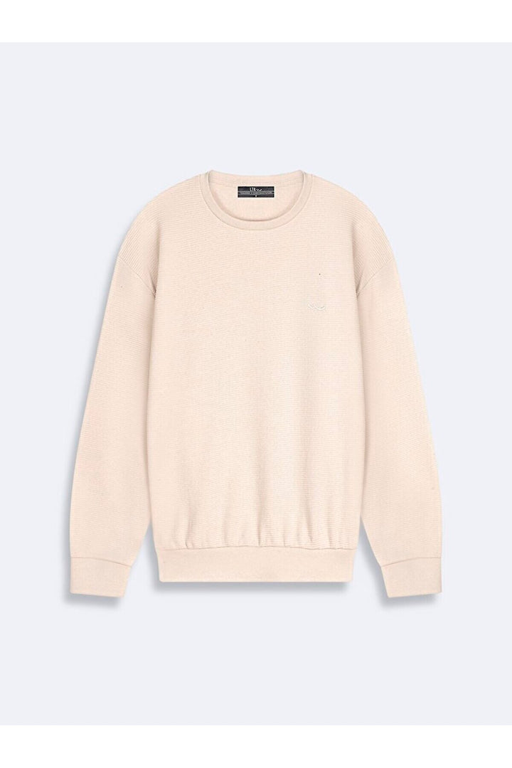 LTB Sweat beige à manches longues et col en O