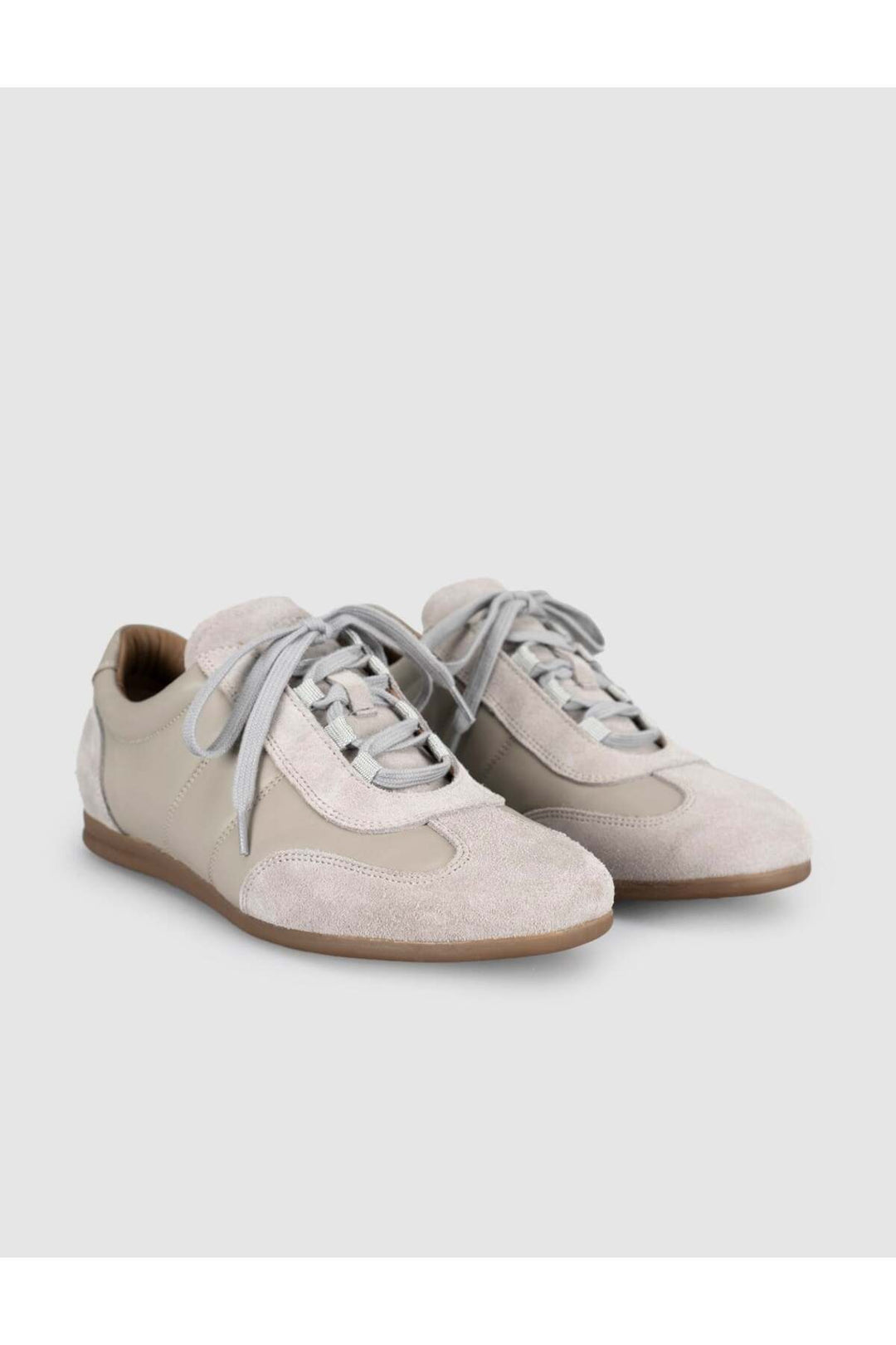 Cabani Shoes Baskets Femme en Cuir Véritable Crème - Crème