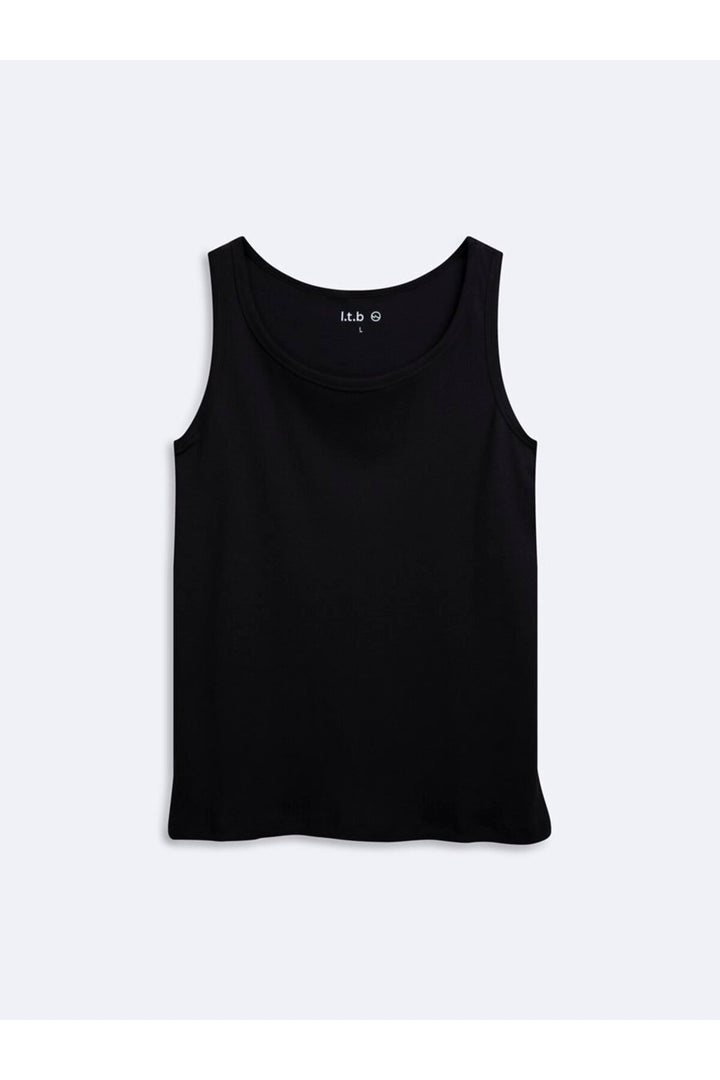 LTB Débardeur Basic Noir Manches Courtes - Noir