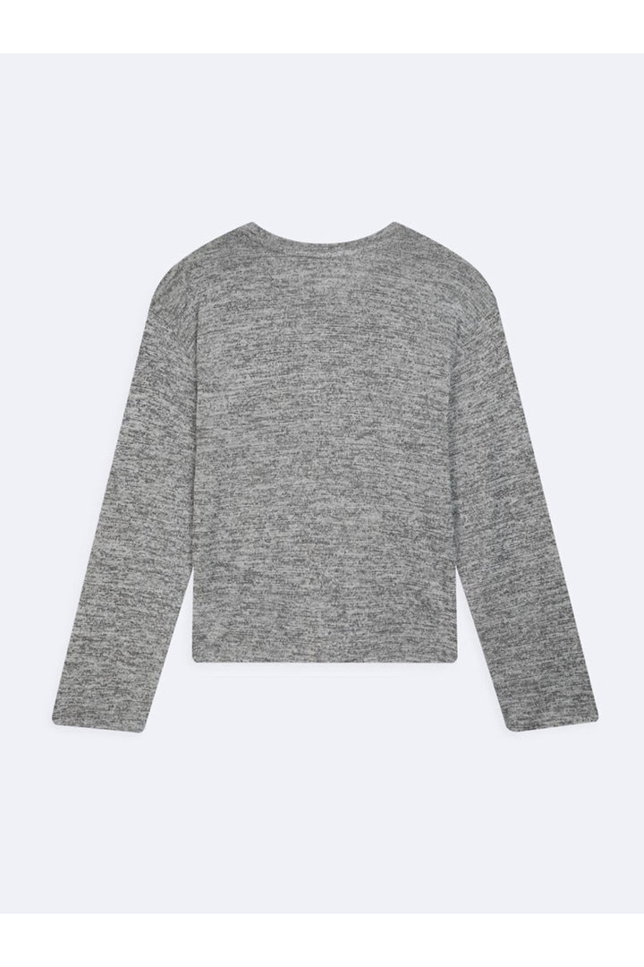 LTB Sweatshirt basique gris à col rond à manches longues - Gris