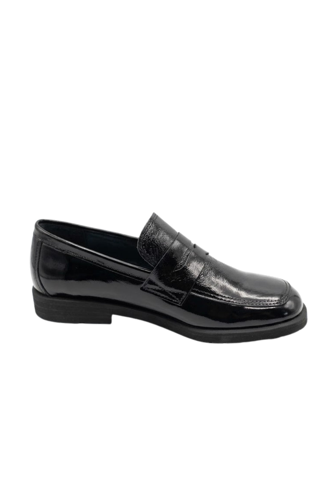 Wavelys ZANTE Chaussures pour femmes en cuir verni noir véritable, élégantes, souples et à semelle flexible. - Noir