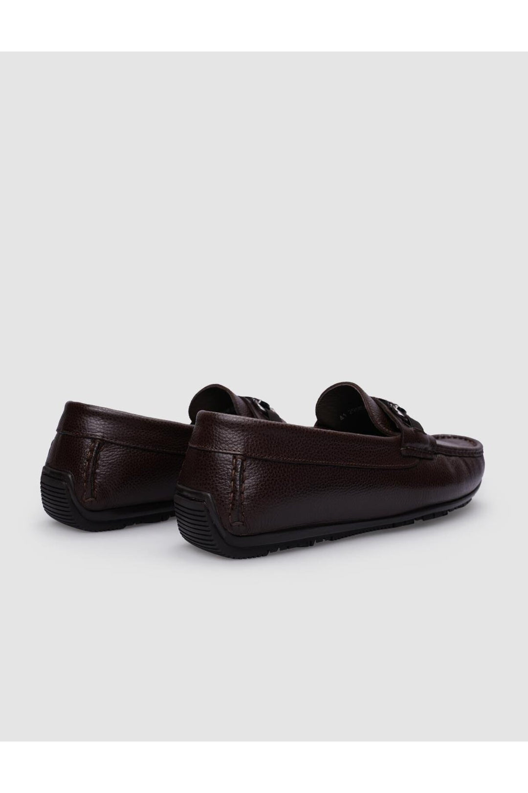 Cabani Shoes %100 Cuir véritable Mocassins pour hommes à boucle marron - Marron
