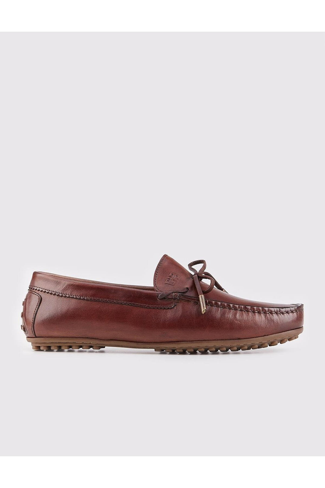 Cabani Shoes Chaussures pour hommes en cuir véritable avec nœud en chocolat - Marron