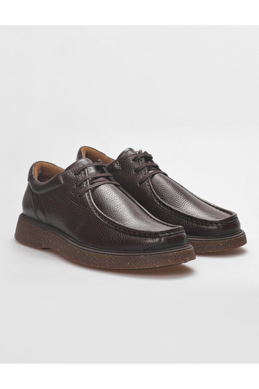 Cabani Shoes Chaussures de ville pour hommes en cuir véritable marron à lacets - Multicolore