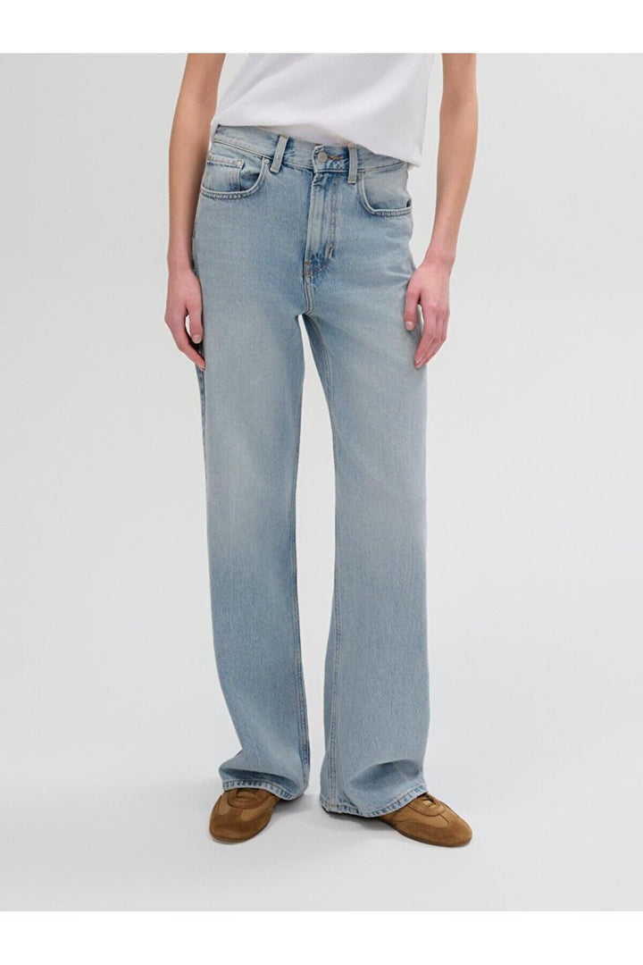 LTB Vıonne H Pantalon large taille haute - Clair Bleu_55733