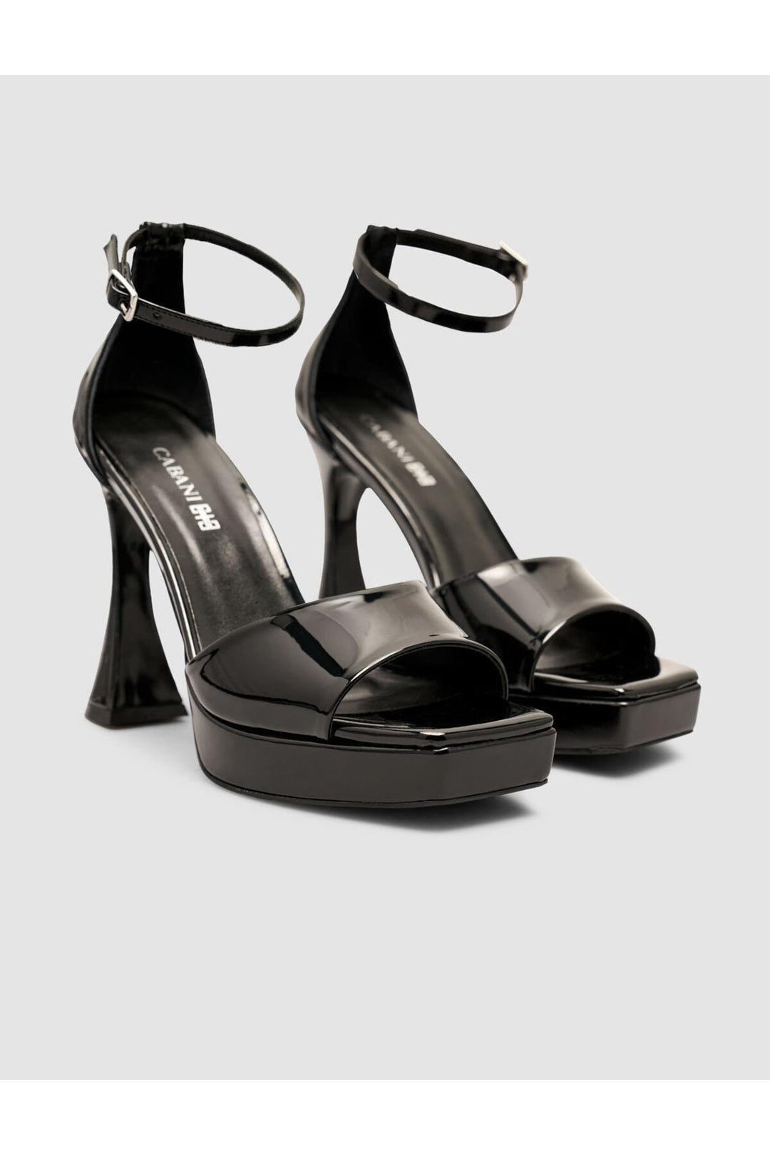 Cabani Shoes Chaussures à talons plateformes noires à lanières pour femmes - Noir
