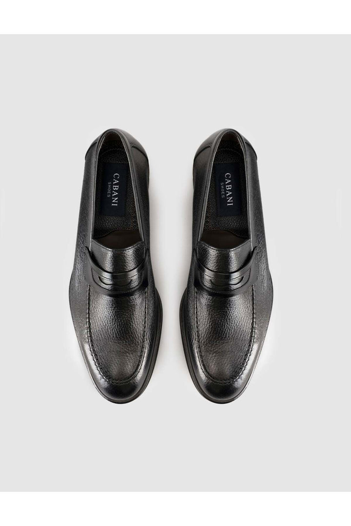 Cabani Shoes Chaussures classiques pour hommes en cuir véritable noires - Noir