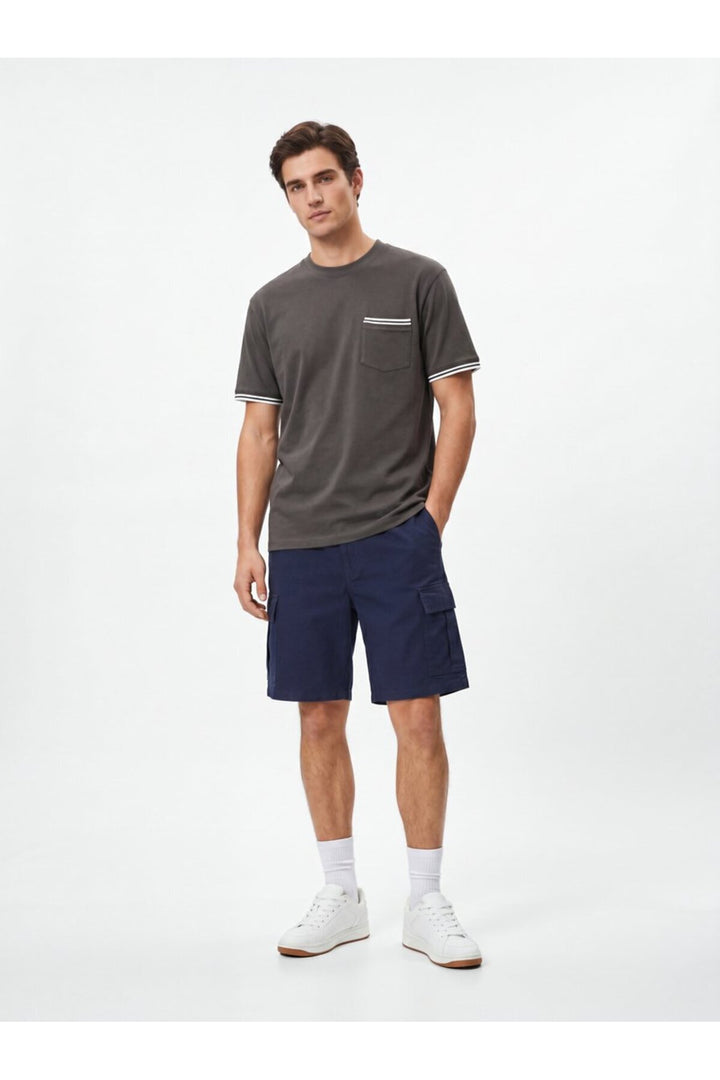 LTB T-shirt Antrasite à Détails Contrastés - Anthracite