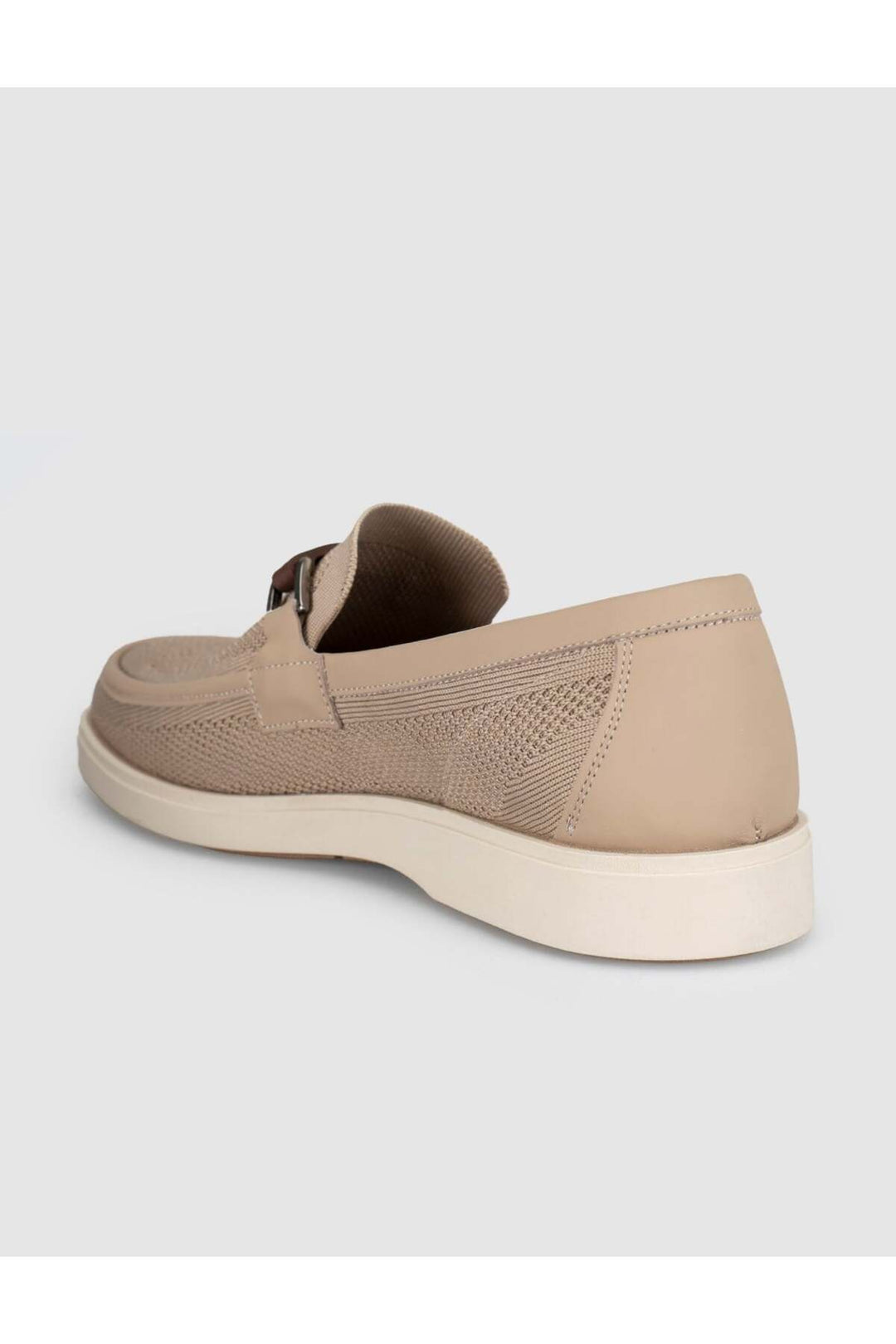 Cabani Shoes Mocassins pour hommes en tricot en cuir véritable beige - Multicolore