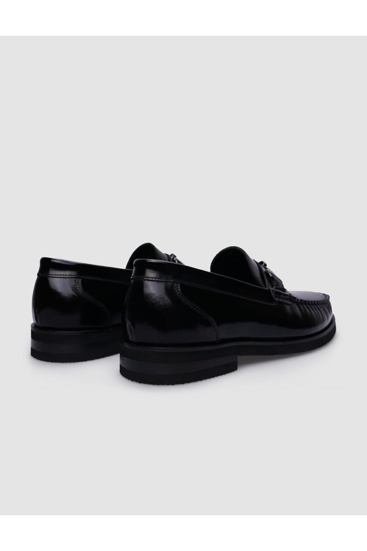 Cabani Shoes Chaussures classiques pour hommes en cuir véritable noir avec boucle à 100% - Multicolore
