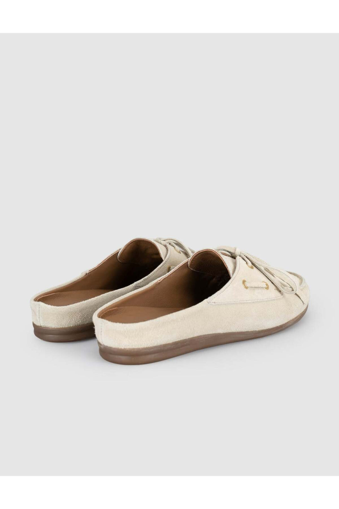 Cabani Shoes Mule loafer femme en suède beige - Multicolore