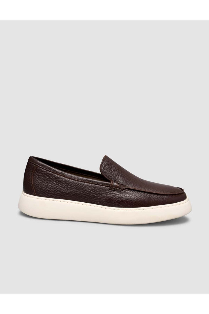 Cabani Shoes Chaussures Loafer pour hommes en cuir de veau véritable marron - Multicolore